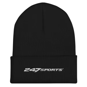 247 Sports White Logo Cuffed Beanie
