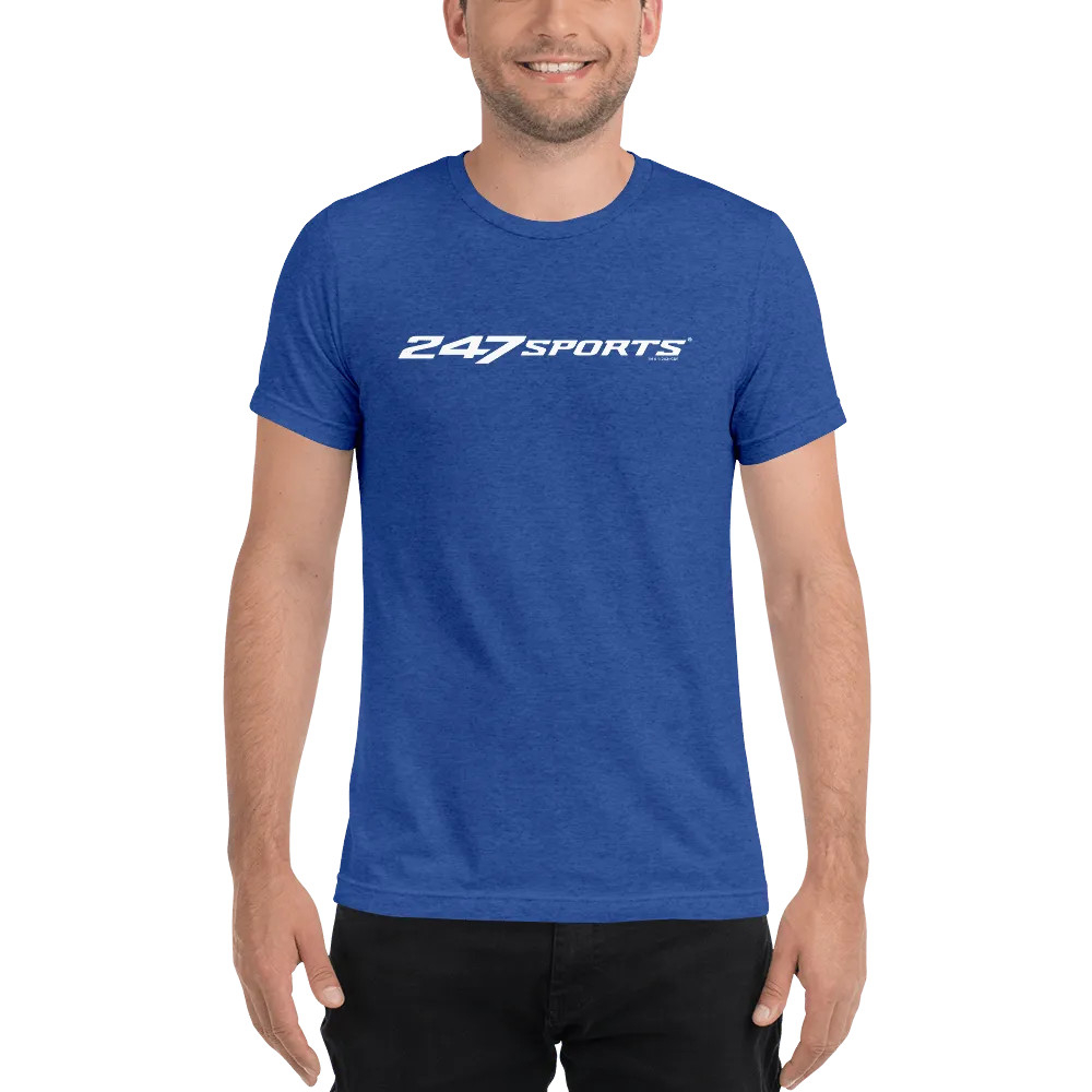 247 Sports White Logo Unisex Tri-Blend T-Shirt