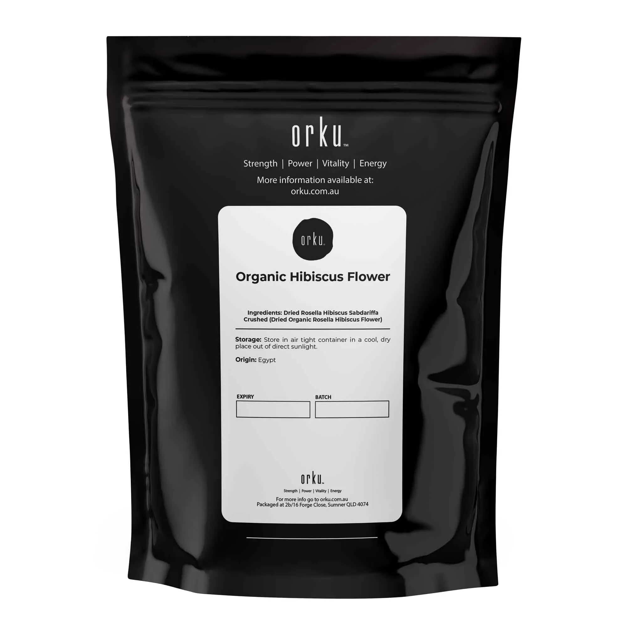 25g Organic Hibiscus Rosella Flower Crushed | Dried Herbal Tea Supplement | Caffeine-Free
