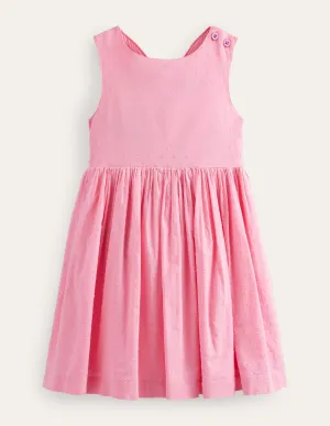 Appliqué Back Dress-Pink Lemonade
