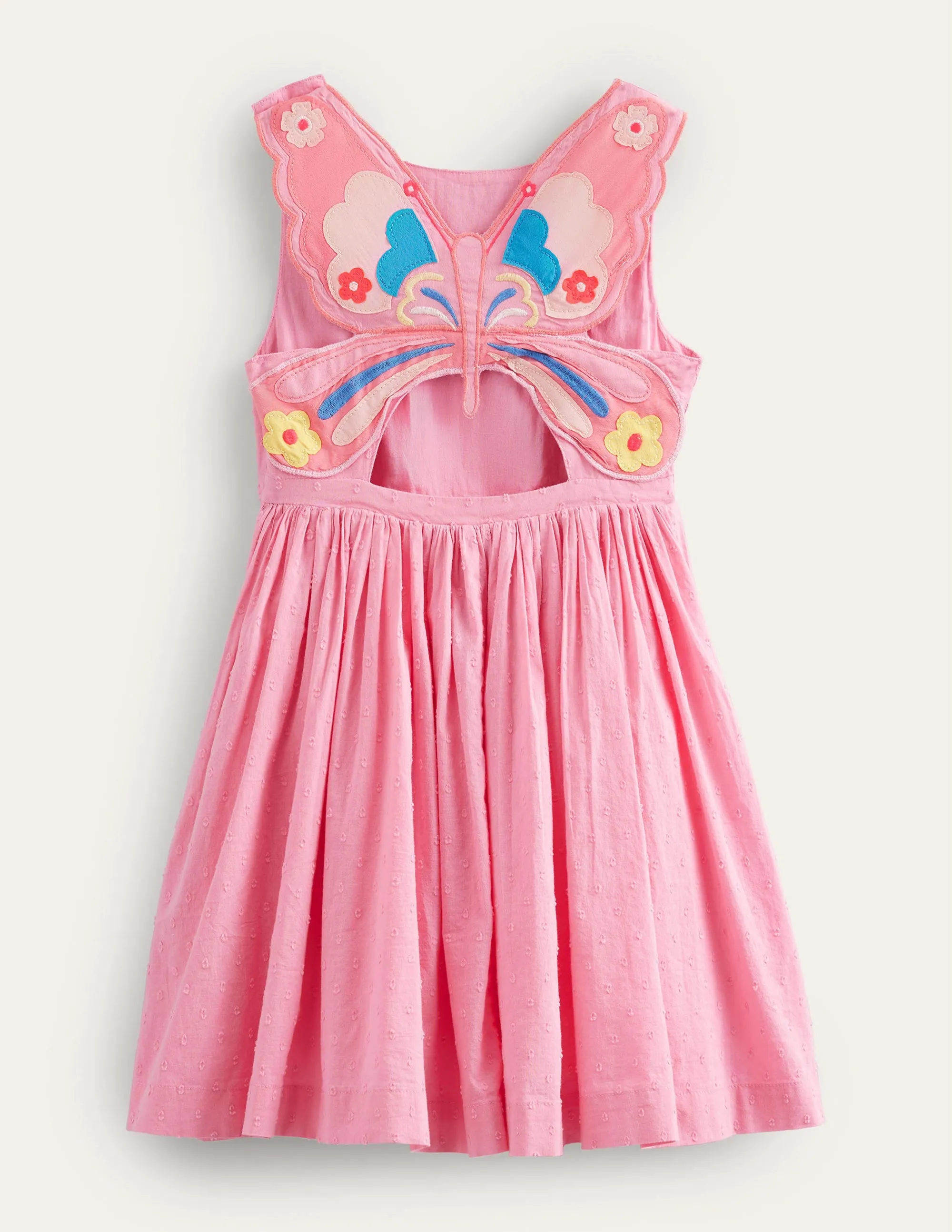Appliqué Back Dress-Pink Lemonade