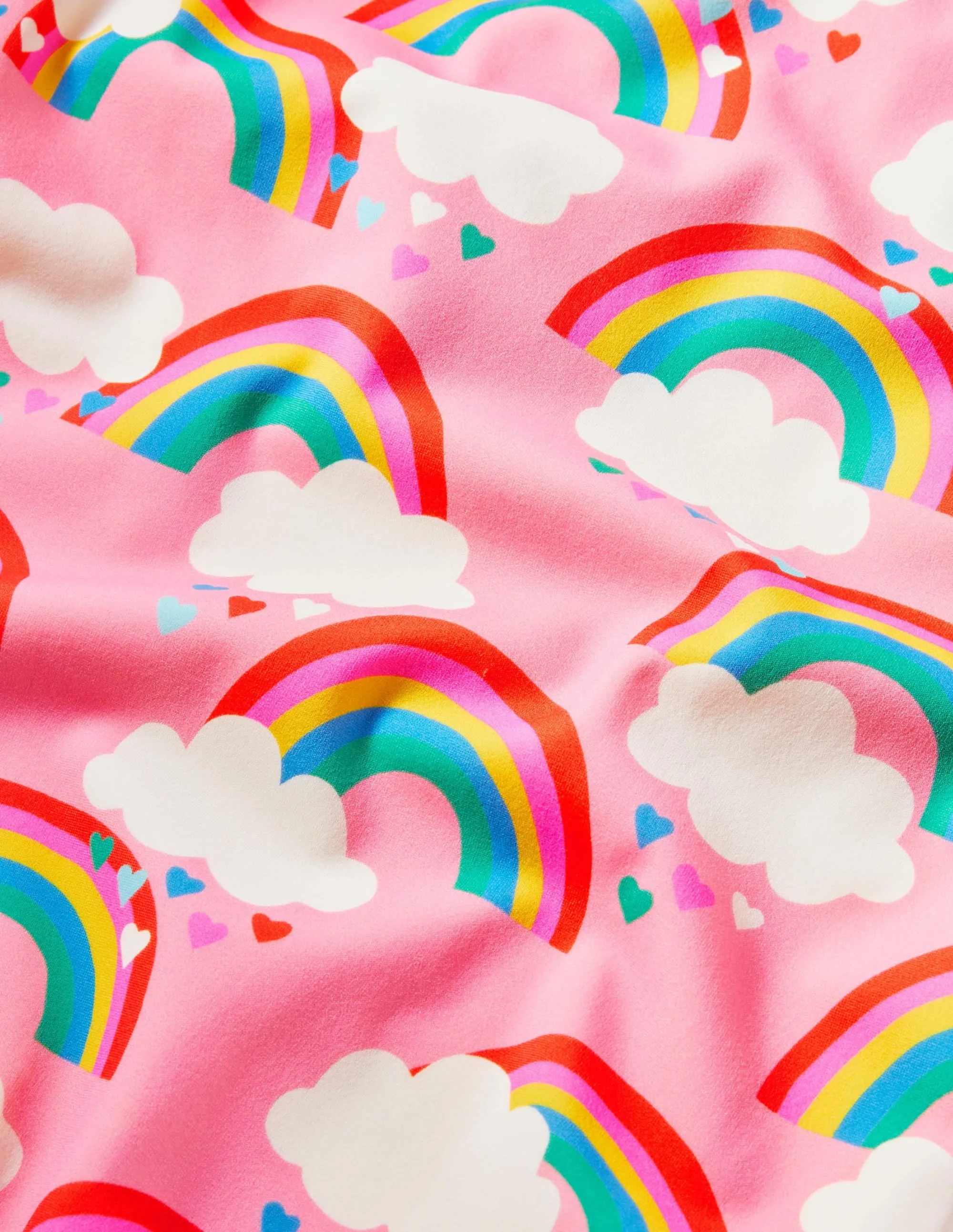 Cross-back Printed Swimsuit-Pink Lemonade Rainbows