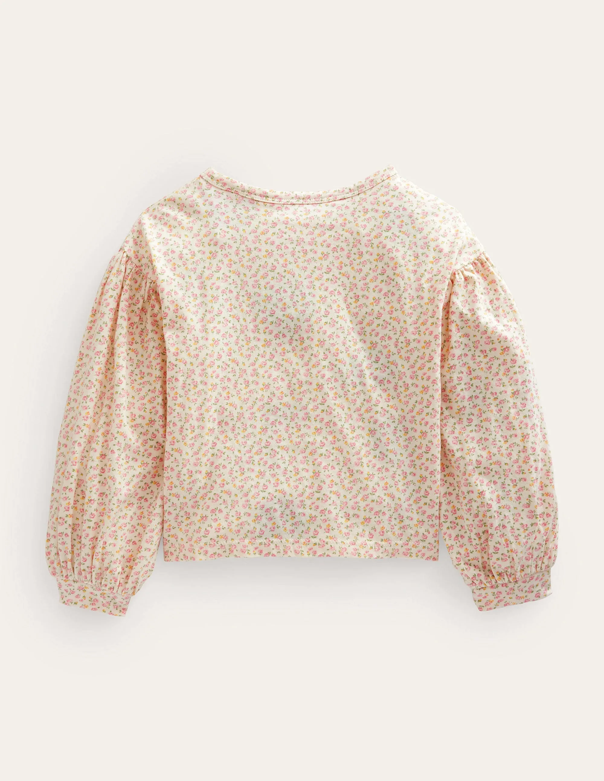 Embroidered Top-Ivory Floral Lemonade