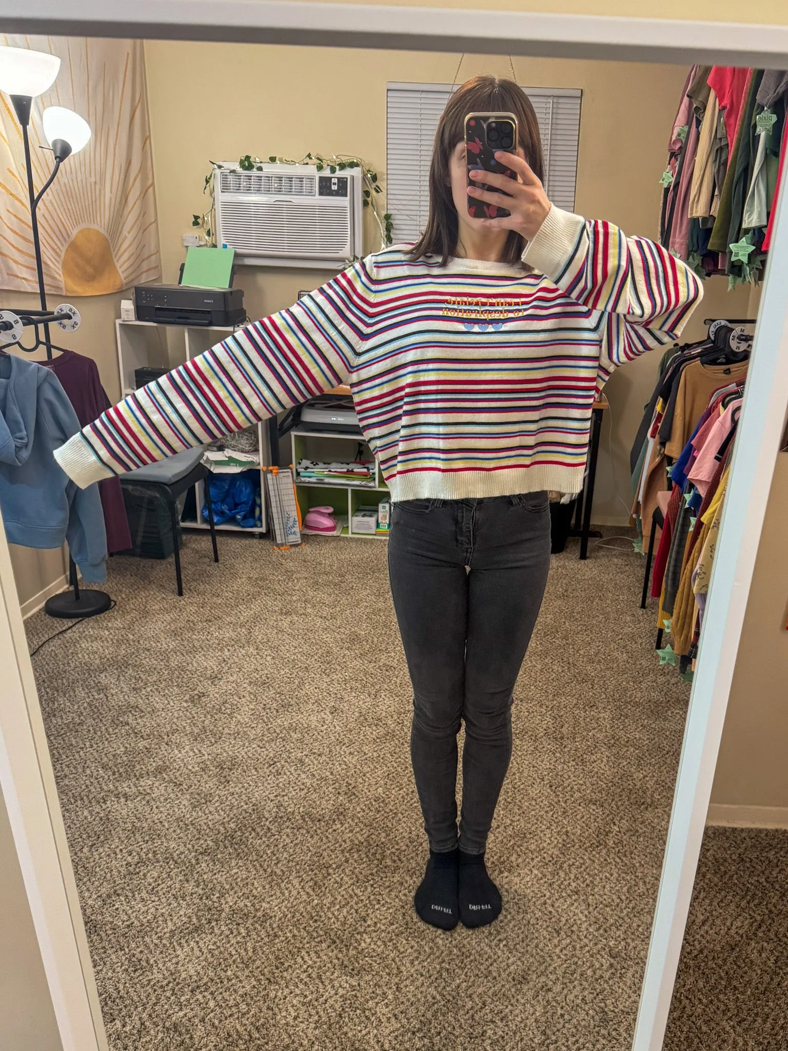 Espresso Striped Sweater 2XL