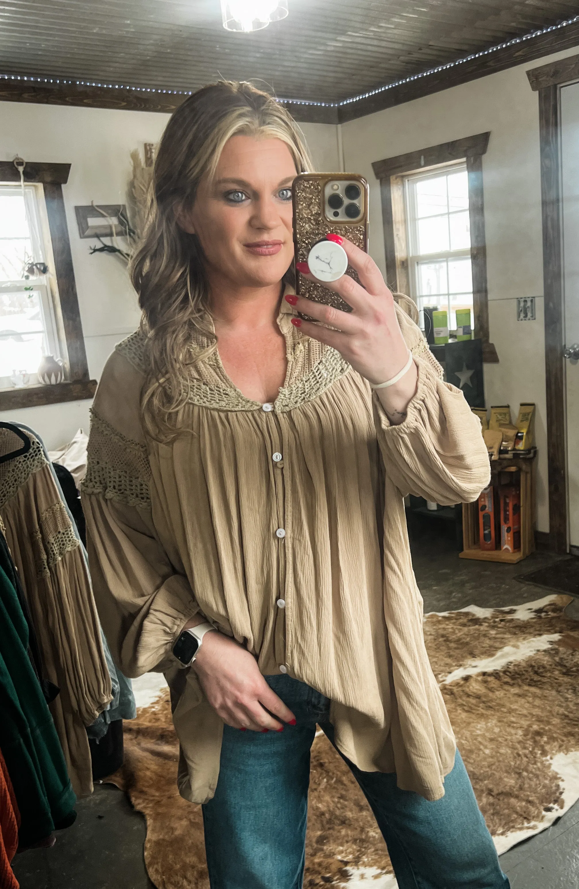 Green Tea Oversize Top