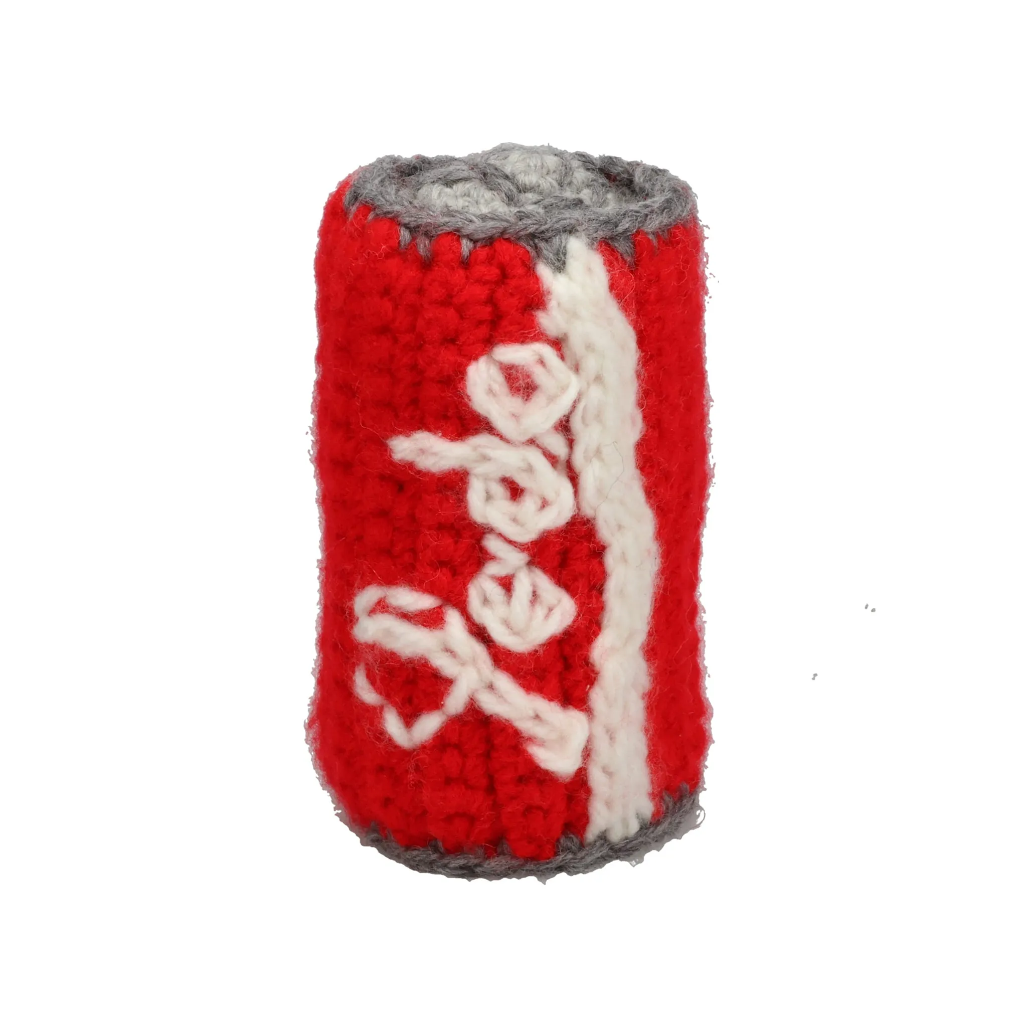 HAND KNITTING SODA CAN / RED