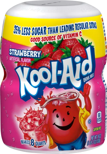 Kool Aid Strawberry Drink Mix Canister 19oz
