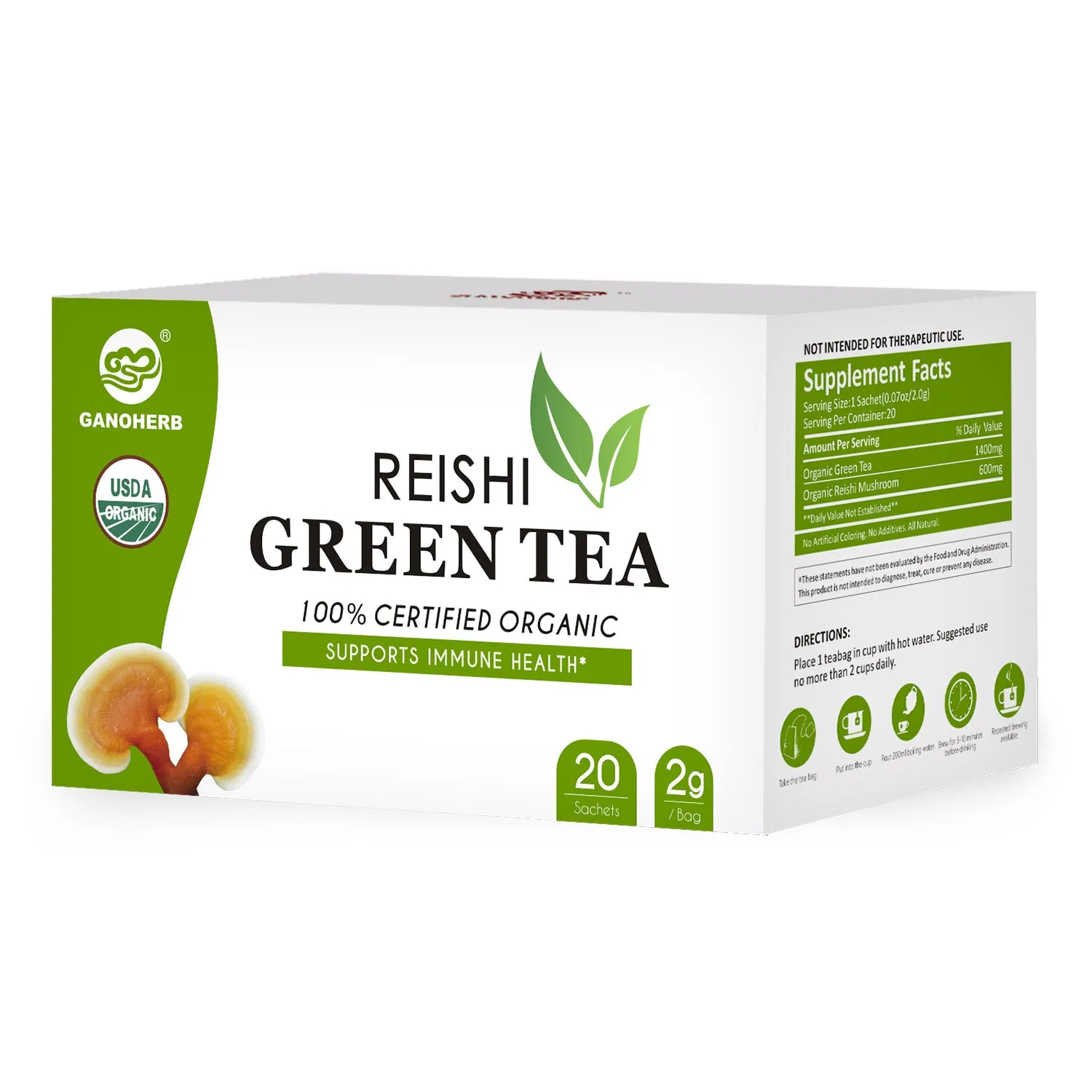 Organic Green Tea Bags & Matcha Powder – Wholesale Chinese Herbal Reishi Green Tea