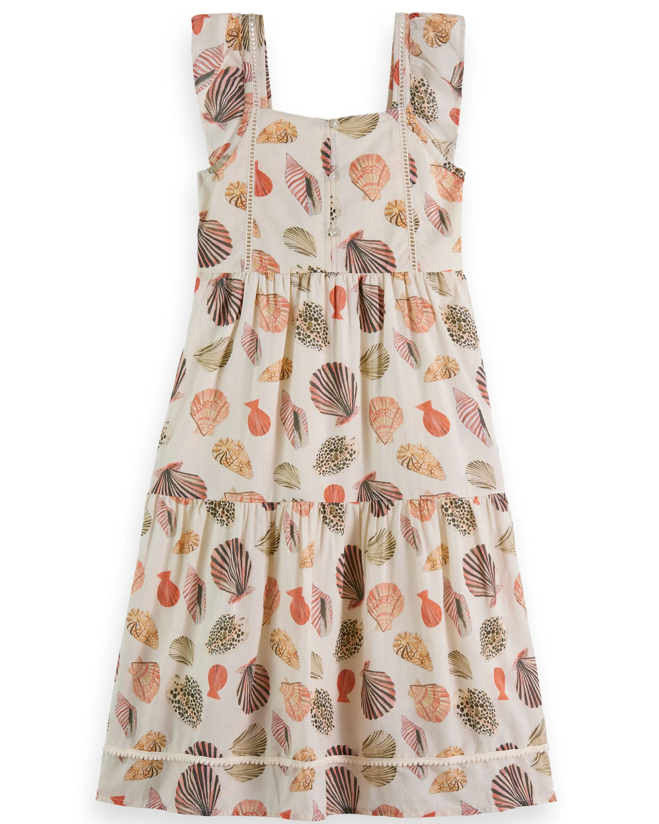 SCOTCH AND SODA SS24  GIRL CROSS STRAP ALL-OVER PRINTED DRESS