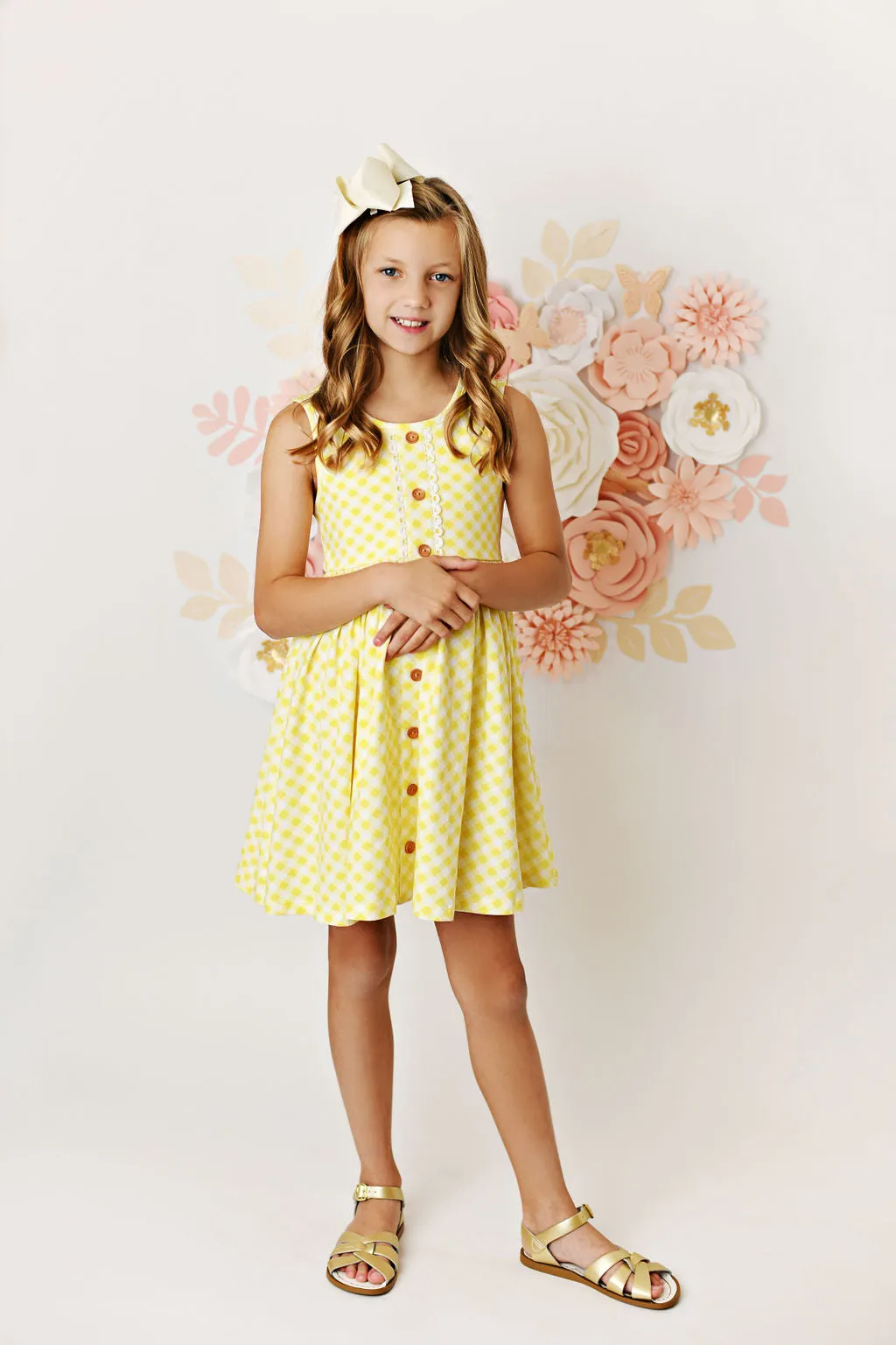 Swoon Baby Lemonade Gingham Pocket Dress