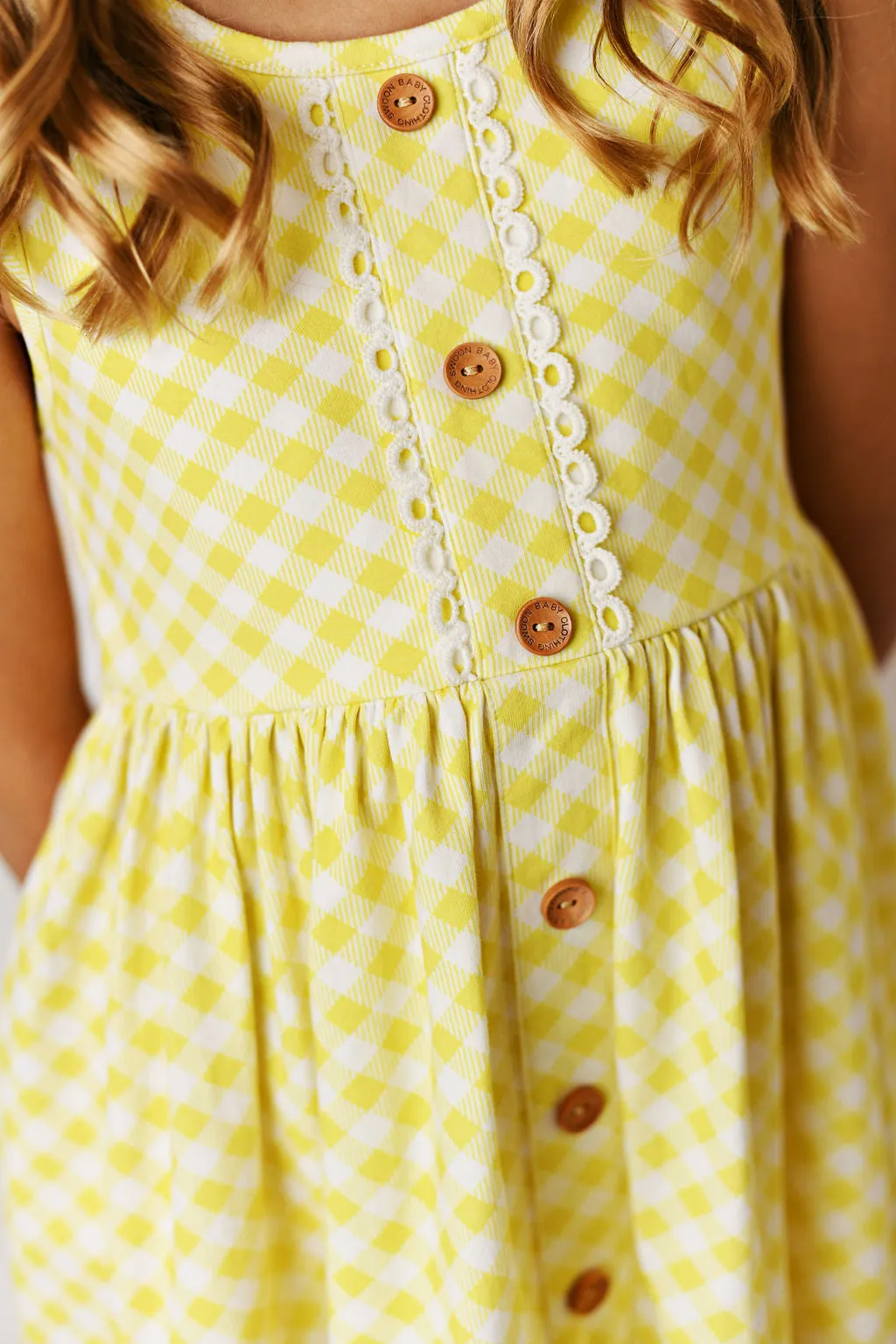 Swoon Baby Lemonade Gingham Pocket Dress