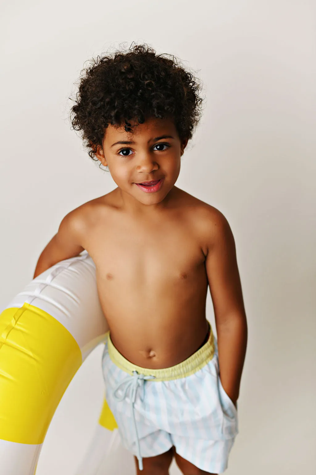 Swoon Baby Lemonade Stripe Boy Swim Short