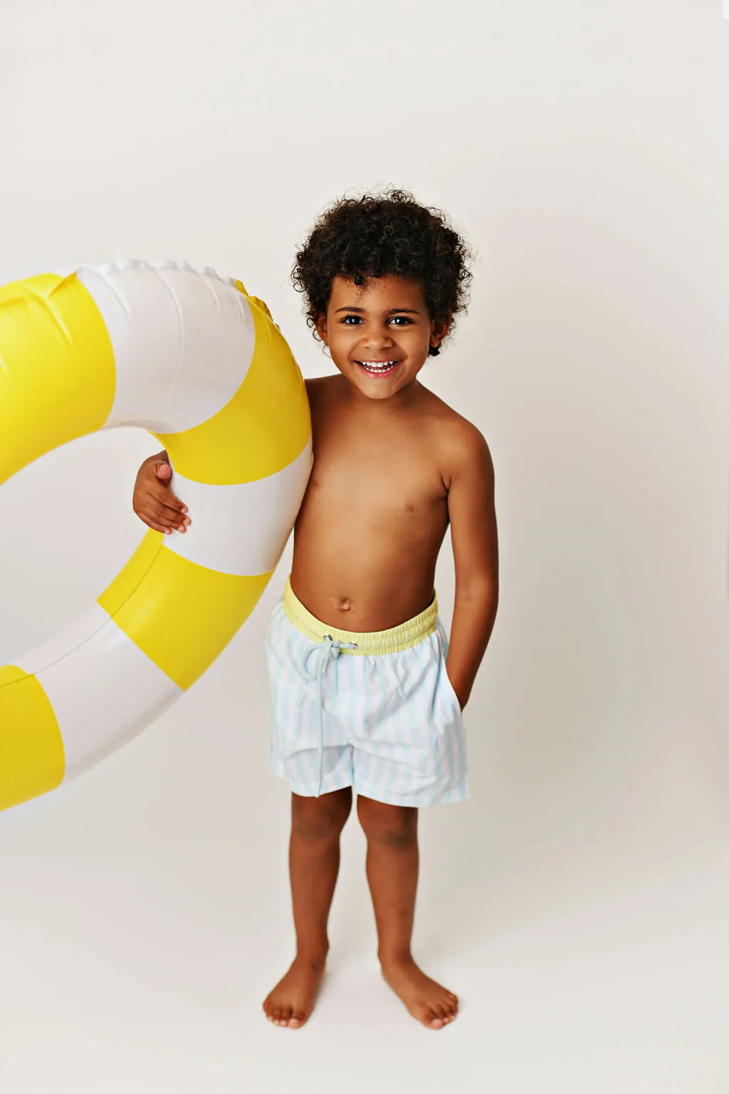 Swoon Baby Lemonade Stripe Boy Swim Short